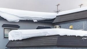 冬の時期の戸建て住宅の屋根