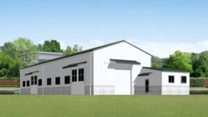 倉庫のafter画像。CAD